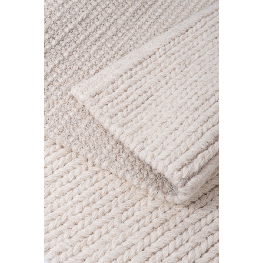 Naturligt tæppe FIR WOOL 160 x 230 cm 2600 g/m² cremefarvet