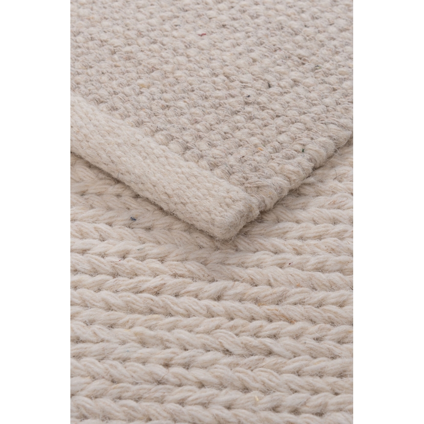 Naturligt tæppe FIR WOOL 160 x 230 cm 2600 g/m² cremefarvet