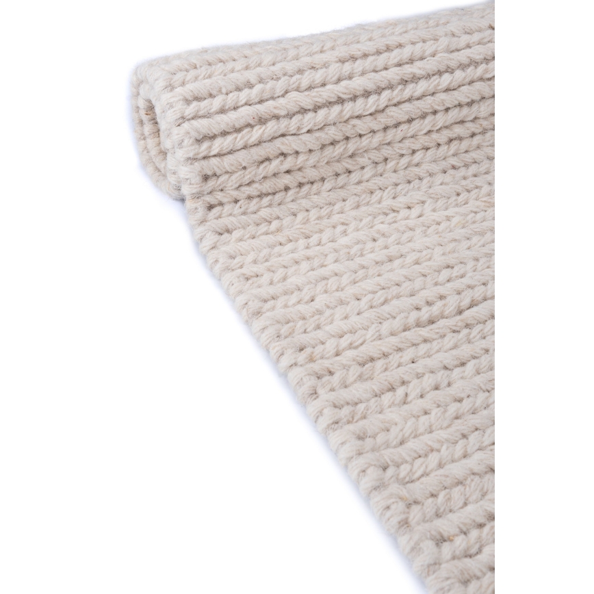 Naturligt tæppe FIR WOOL 160 x 230 cm 2600 g/m² cremefarvet