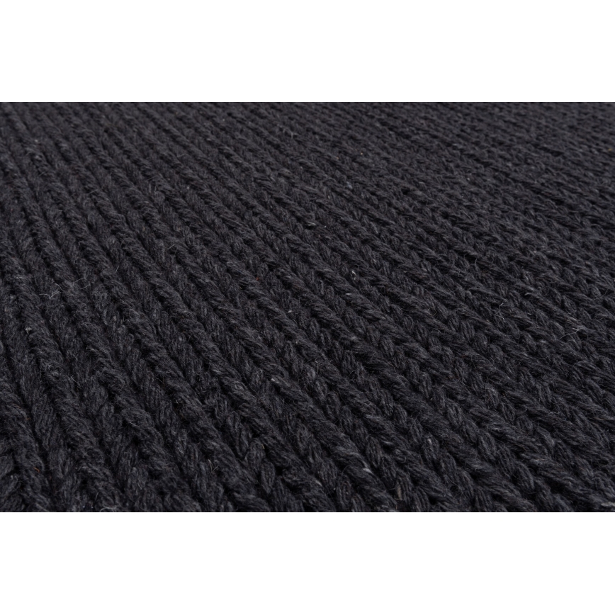 Naturligt tæppe FIR WOOL 160x230 cm 2600 g/m2 antracit