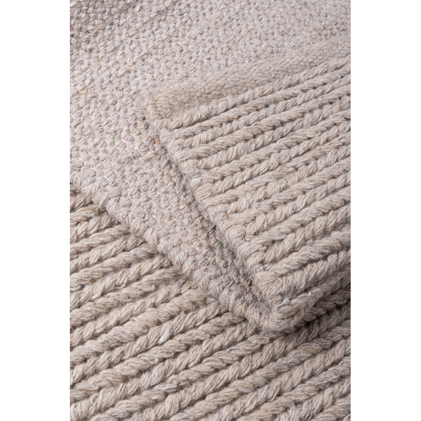 Naturligt tæppe FIR WOOL 160x230 cm 2600 g/m2 beige