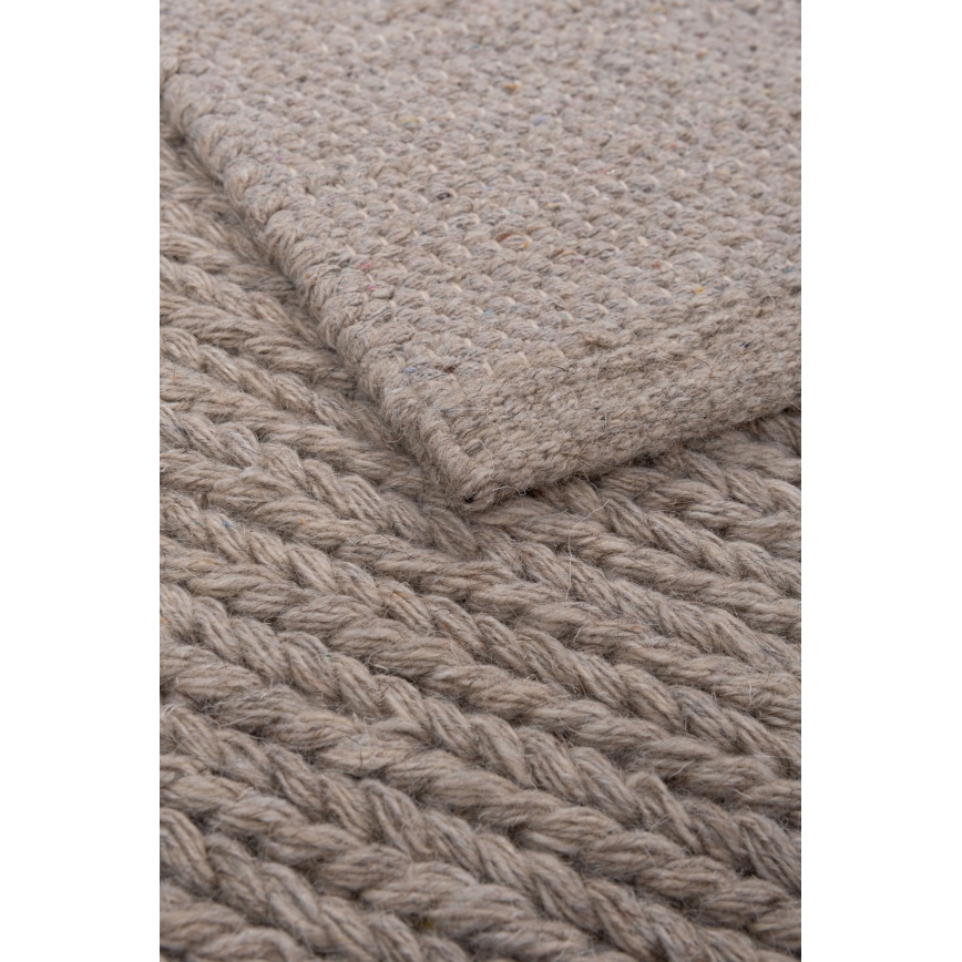 Naturligt tæppe FIR WOOL 160x230 cm 2600 g/m2 beige