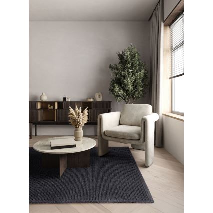 Naturligt tæppe FIR WOOL 70x140 cm 2600 g/m2 antracit