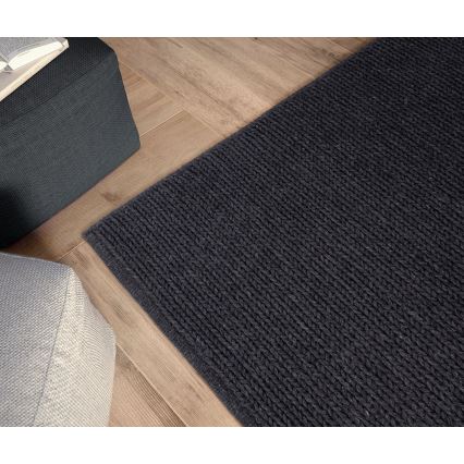 Naturligt tæppe FIR WOOL 70x140 cm 2600 g/m2 antracit