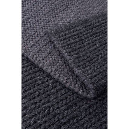 Naturligt tæppe FIR WOOL 70x140 cm 2600 g/m2 antracit