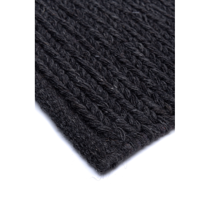 Naturligt tæppe FIR WOOL 70x140 cm 2600 g/m2 antracit