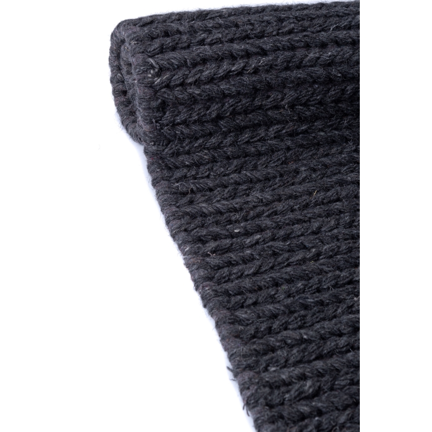 Naturligt tæppe FIR WOOL 70x140 cm 2600 g/m2 antracit