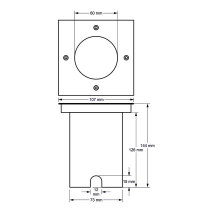 Nedgravningsspot 1xGU10/35W/230V IP44 mat krom