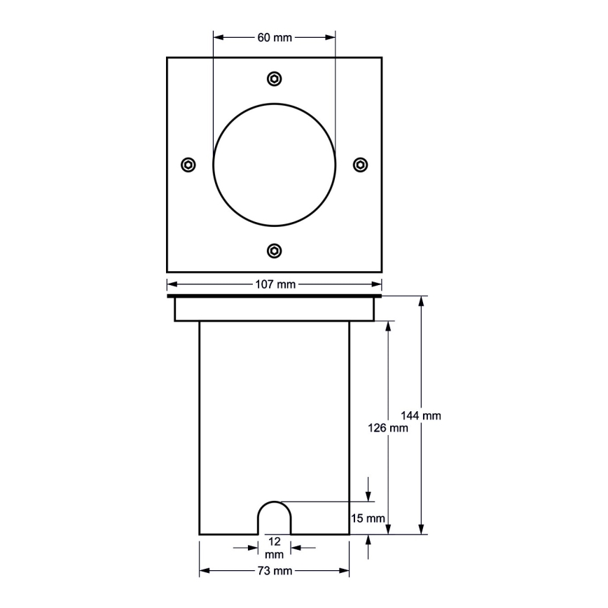 Nedgravningsspot 1xGU10/35W/230V IP44 mat krom