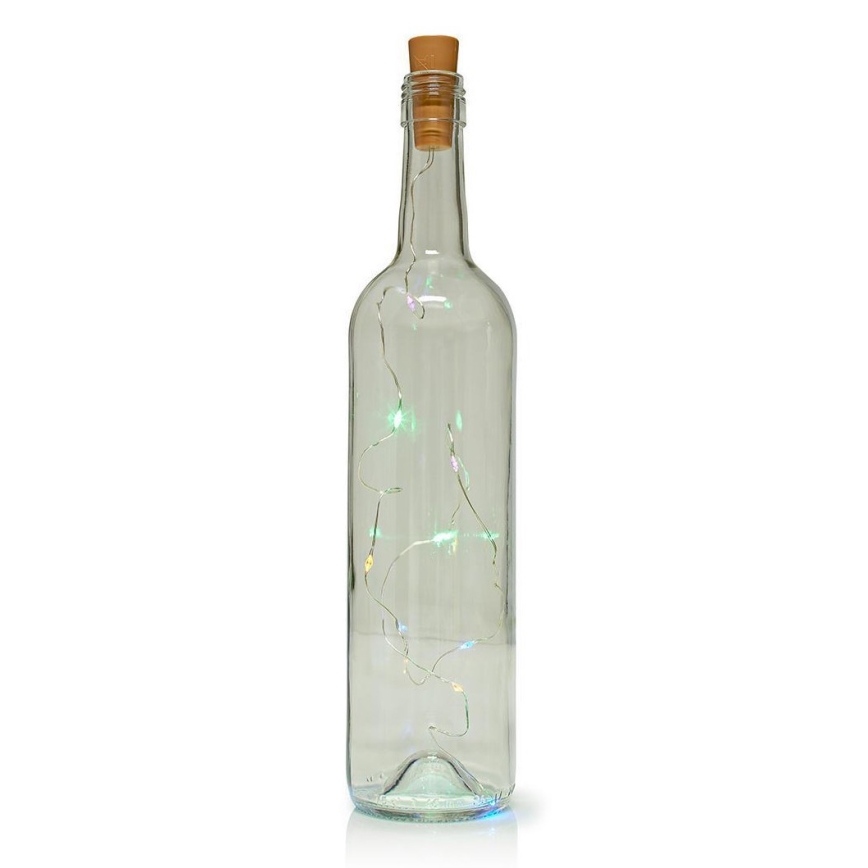 Dekorativ LED lyskæde med flaskeprop 8xLED/3xLR44 IP44