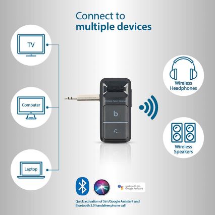 Bærbar Bluetooth AUX modtager