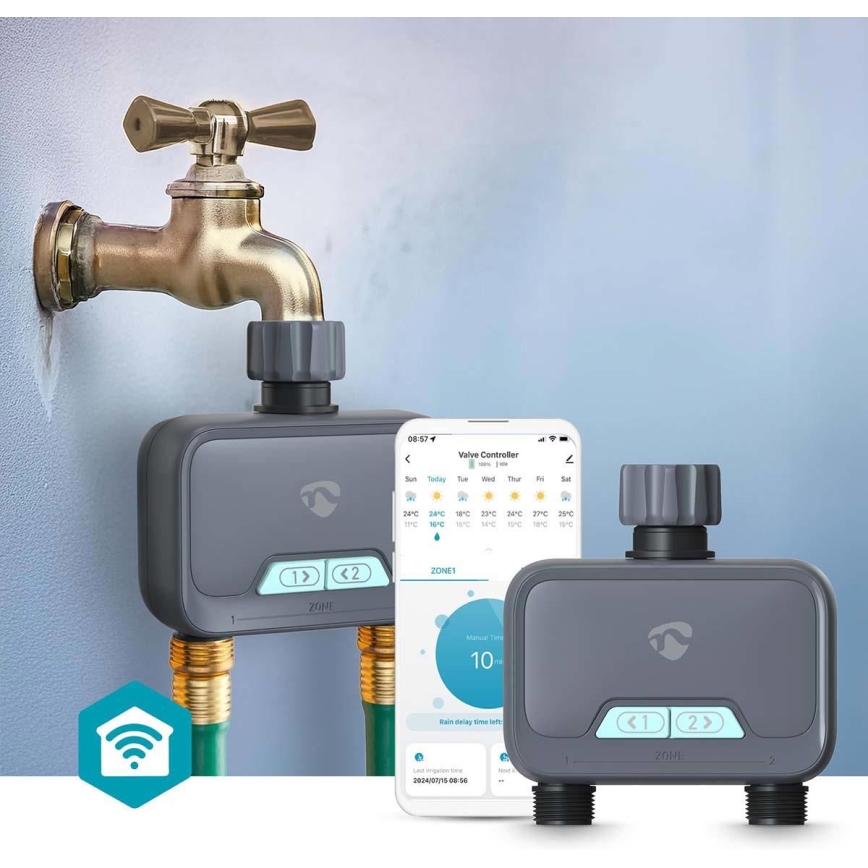 Vandstrømsregulator 4xAA Wi-Fi Tuya IP54