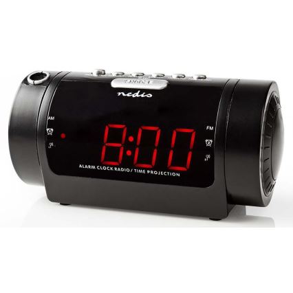 Clockradio med LED-display og projektor 230V