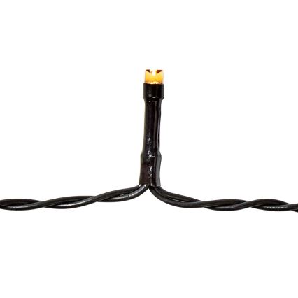 LED udendørs lyskæde 192xLED/7 funktioner/3xAA 14,9m IP44 varmhvid