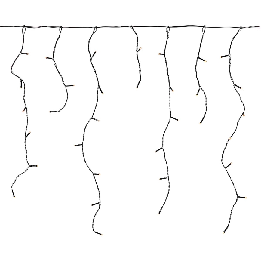 LED udendørs lysgardin 180xLED/7 funktioner 10,9m IP44 varm hvid