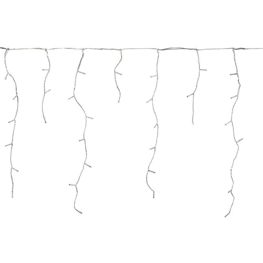 LED udendørs gardinlys 180xLED/7 funktioner 10,9m IP44 kold hvid
