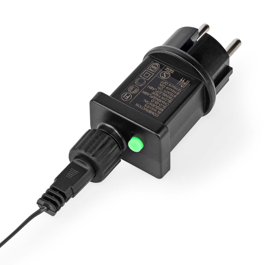 LED Udendørs julegardin 180xLED/7 funktioner 10,9m IP44 kold hvid