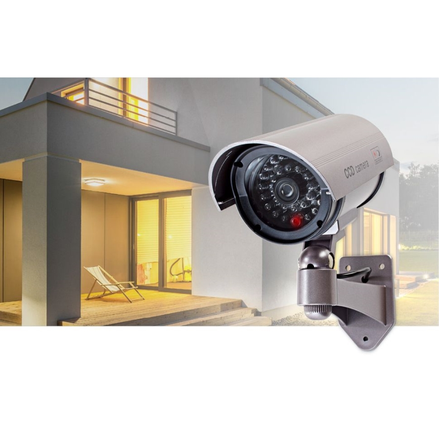 LED Dummy-overvågningskamera 2xAA IP44