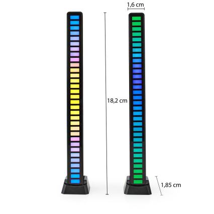 SÆT 2x LED RGB Genopladelig bordlampe LED/250 mAh