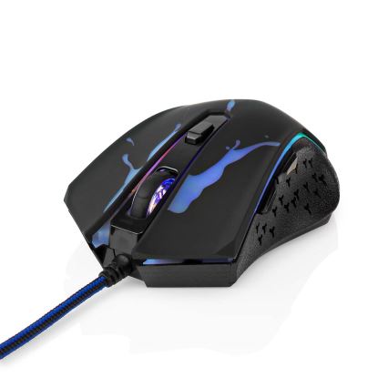 LED gaming-mus 1200/1800/2400/3600 DPI 6 knapper sort
