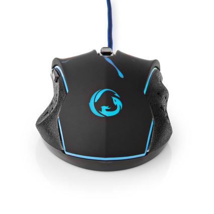 LED gaming-mus 1200/1800/2400/3600 DPI 6 knapper sort