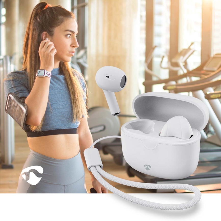 Trådløs earphones 250 mAh + 2x 30 mAh hvid