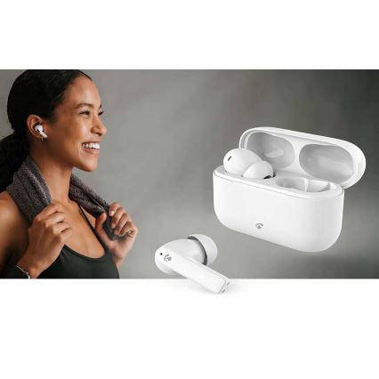 Wireless earphones med ENC IPX4 hvid