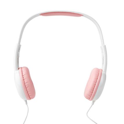 Kablet hovedtelefoner pink / hvid