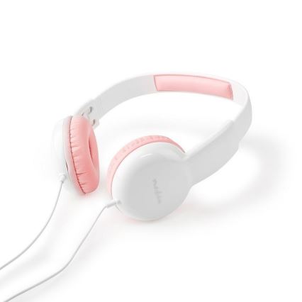 Kablet hovedtelefoner pink / hvid