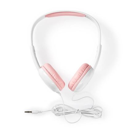 Kablet hovedtelefoner pink / hvid