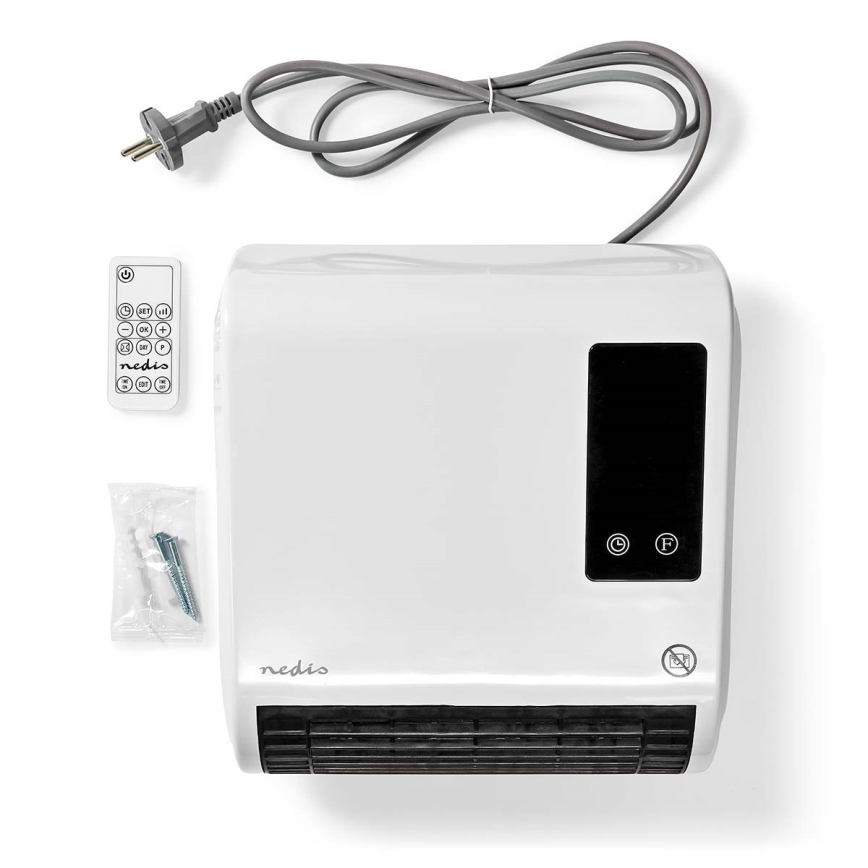 Varmelegeme med LED-display og termostat 2000W/230V IP22 + fjernbetjening