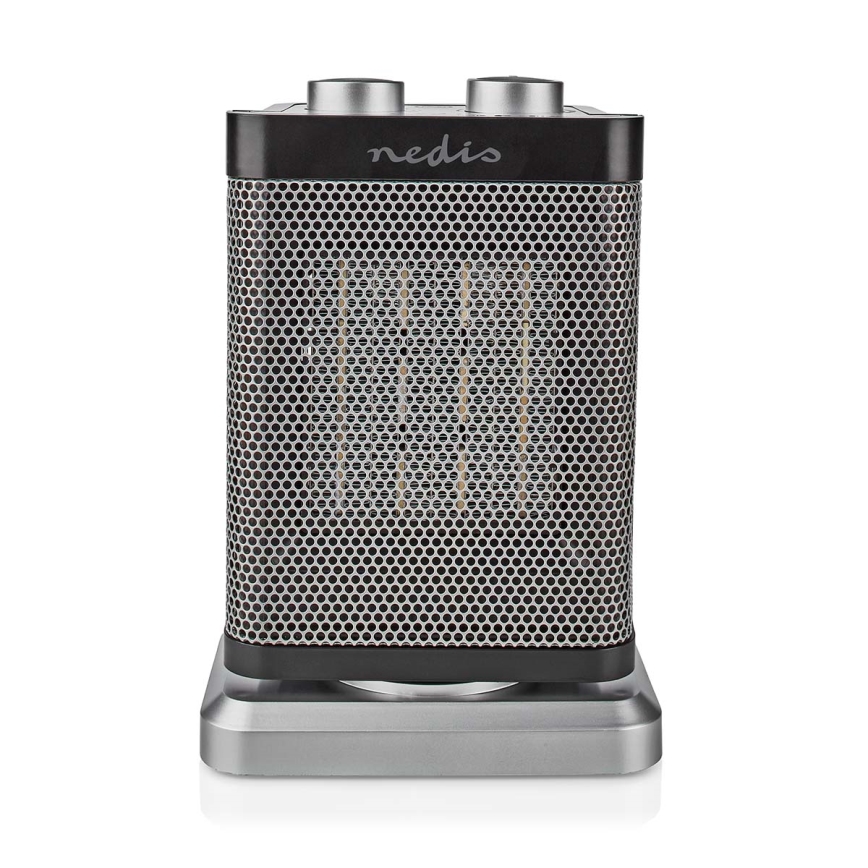 Ventilator med keramisk varmeelement 1000/1500W/230V sølvfarvet