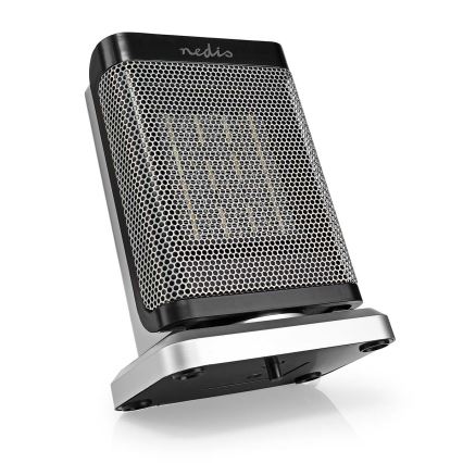 Ventilator med keramisk varmeelement 1000/1500W/230V sølvfarvet