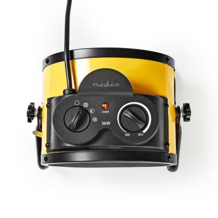 Ventilator med varmeelement 1500-3000W/230V IP24