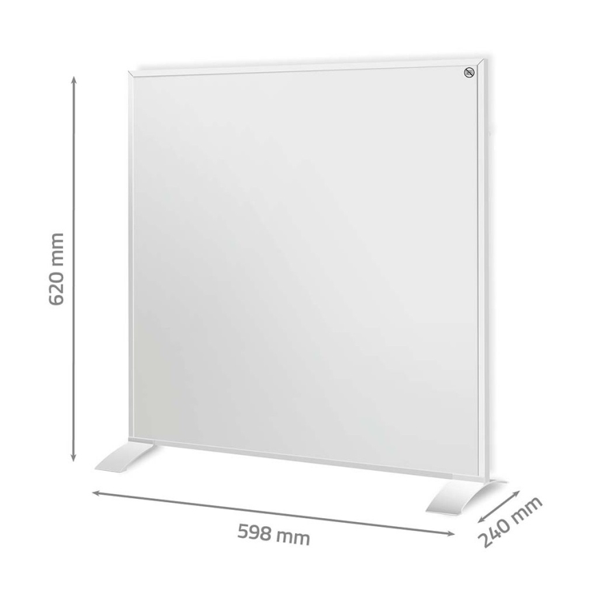 Infrarødt varmepanel 350W/230V 59,8x62 cm IP44 Wi‑Fi Tuya + fjernbetjening