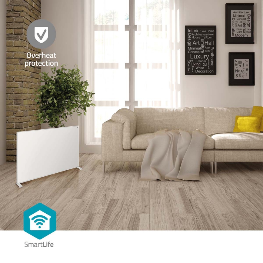Infrarødt varmepanel 700 W/230 V, 120 x 62 cm, IP44, Tuya Wi‑Fi + fjernbetjening