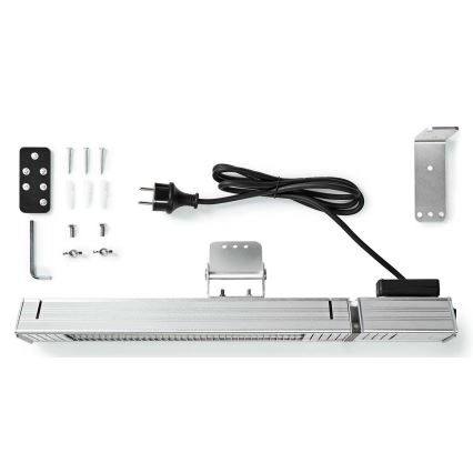 Udendørs varmeapparat 100W/2000W/230V IP65 + fjernbetjening