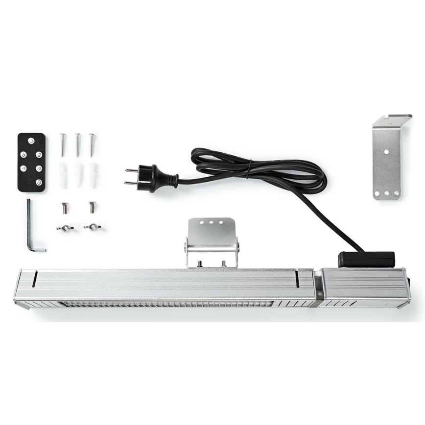 Udendørs varmeapparat 100W/2000W/230V IP65 + fjernbetjening