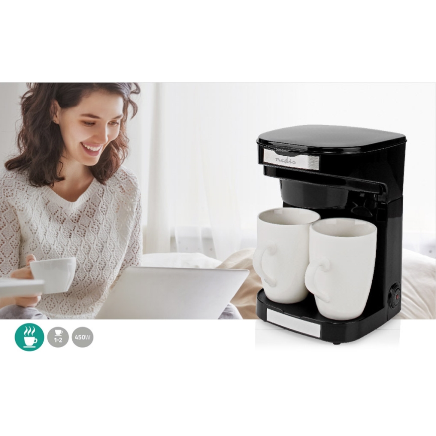 Kaffemaskine til 2 kopper 450W/230V 0,25 l