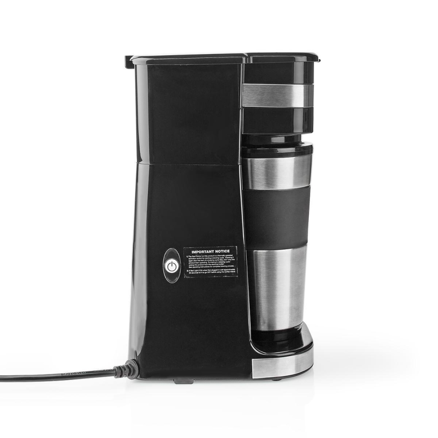 Kaffemaskine til 1 kop 0,4 l med travel krus