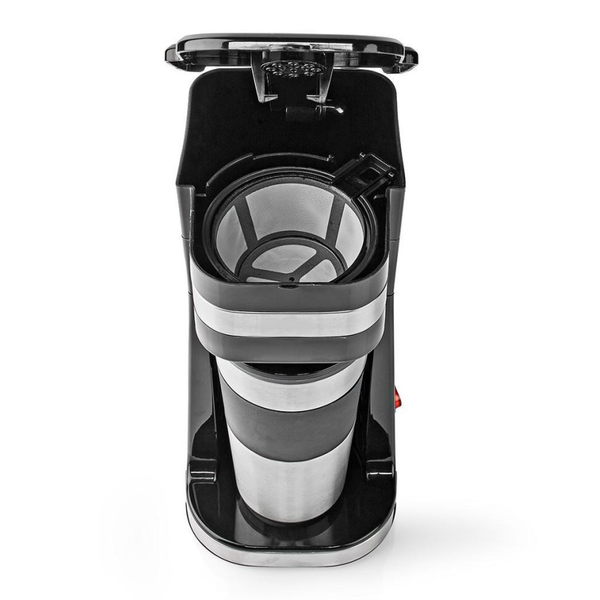 Kaffemaskine til 1 kop 0,4 l med travel krus