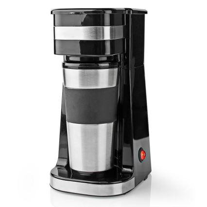 Kaffemaskine til 1 kop 0,4 l med travel krus