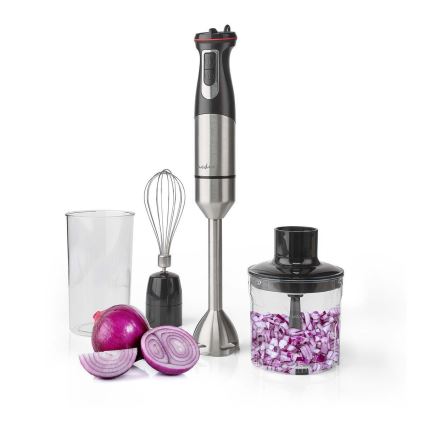 Nedis - Stavblender 4-i-1 800W/230V rustfrit stål