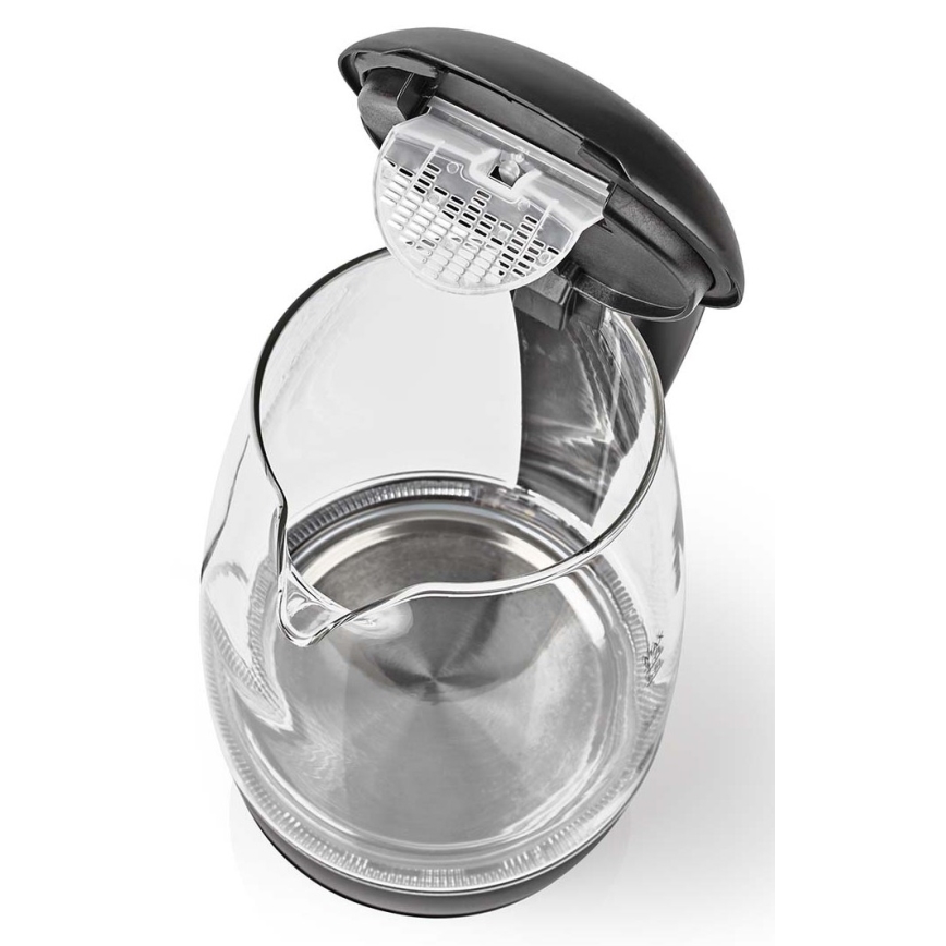 Elkedel med LED-lys 1,7 l 2200W/230V sort