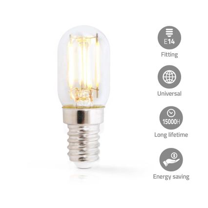 LED køleskabspære T22 E14/1,5W/230V 1800K