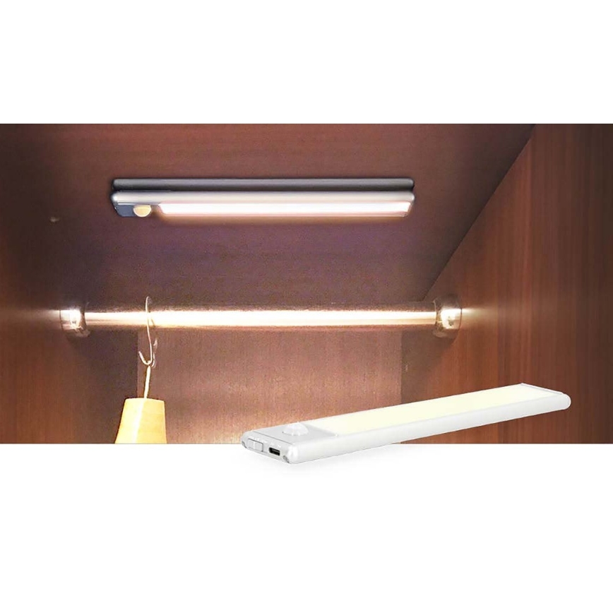 LED Genopladelig skabsbelysning med bevægelsessensor magnetisk LED/1W/1100 mAh 3000K