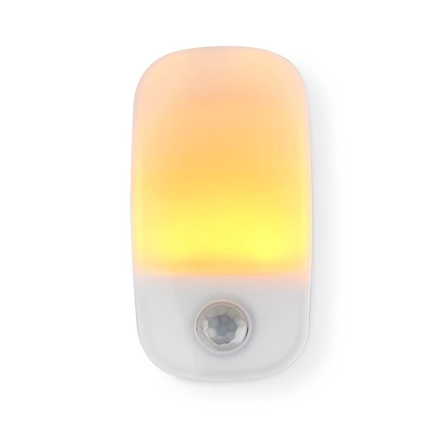 LED Vågelampe m. bevægelses- og skumringssensor LED/0,55W/230V hvid