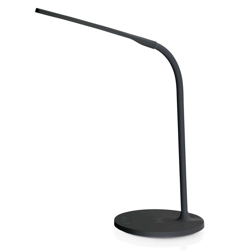 LED Dæmpbar touch-funktion flexible bordlampe med 15W trådløs opladning Qi LED/5,5W/230V 2700-6500K sort