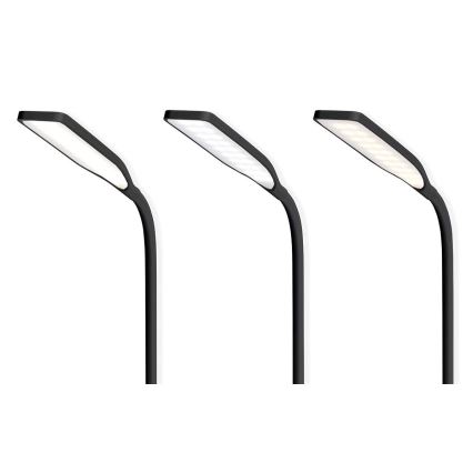LED Dæmpbar touch-funktion flexible bordlampe med 15W trådløs opladning Qi LED/5,5W/230V 2700-6500K sort