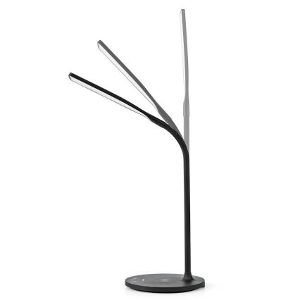 LED Dæmpbar touch-funktion flexible bordlampe med 15W trådløs opladning Qi LED/5,5W/230V 2700-6500K sort
